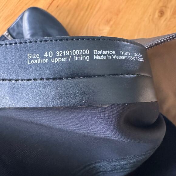 Dansko Celestine Tall Leather Boot Black Burnished Nubuck Size 40 US 9.5-10 - Picture 13 of 13